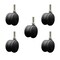 Service Caster 3'' Black Heavy Duty Floor Safe Twin Wheel Caster 1/2'' Threaded Stem, 5PK SCC-TS02S75-TPR-BLK-121315-5 - alternate 1